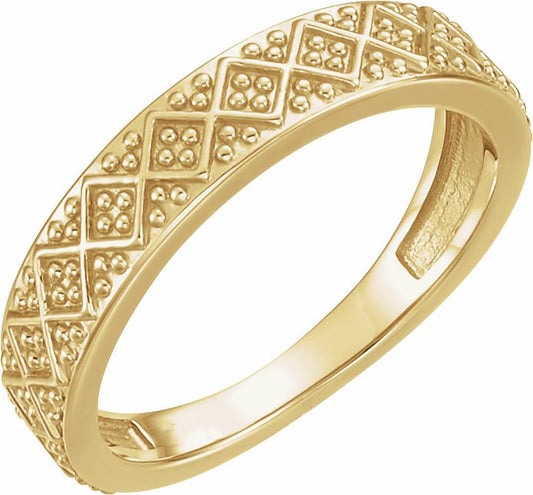 14K Yellow Stackable Ring