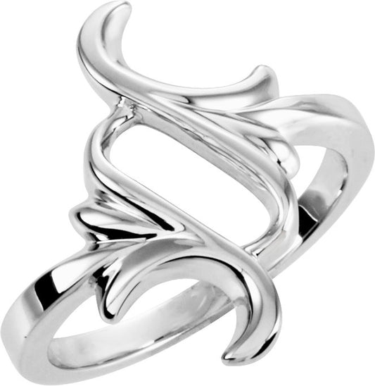 14K White Fashion Ring