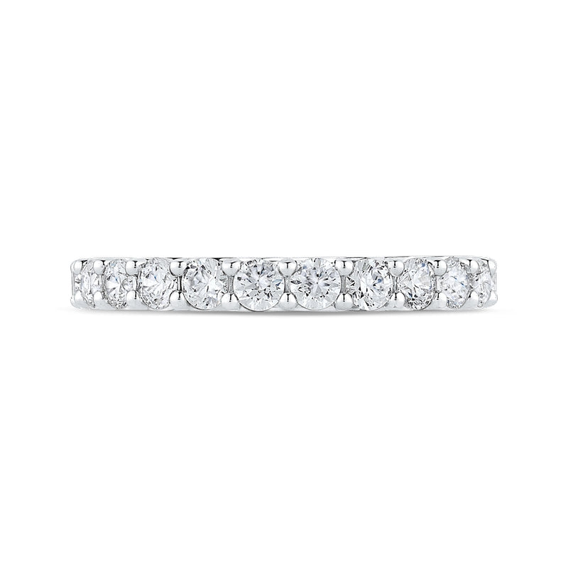 Shah Luxury Round Diamond Half-Eternity Wedding Band In 14K White Gold