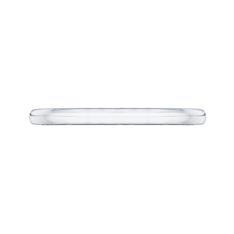 Shah Luxury 14K White Gold Euro Shank Plain Wedding Band