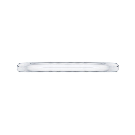 Shah Luxury 14K White Gold Euro Shank Plain Wedding Band