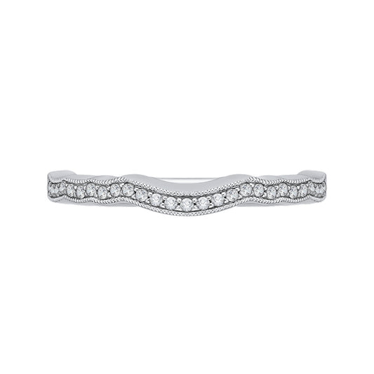 Shah Luxury Round Diamond Half-Eternity Wedding Band In 14K White Gold