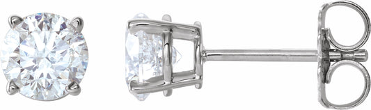 14K White 1 CTW Diamond Earrings