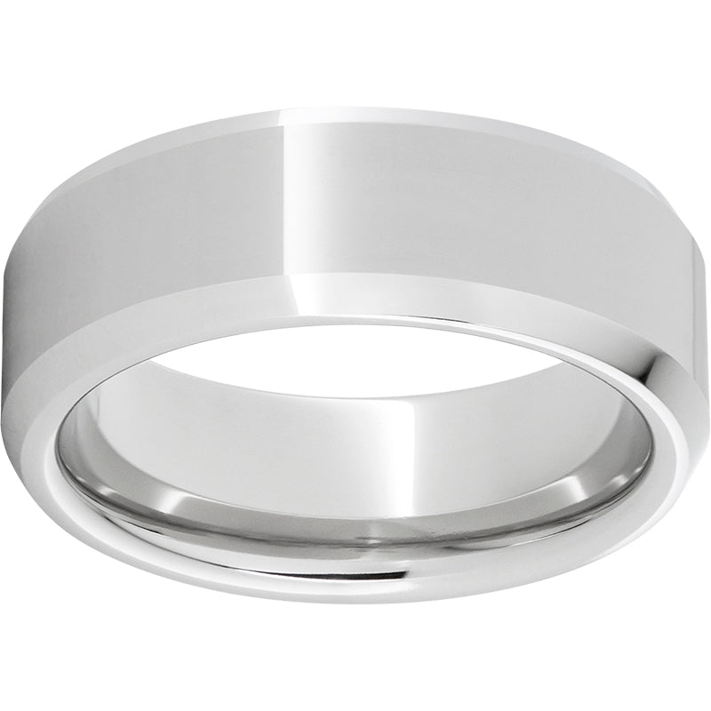 Serinium Beveled Edge Band with a Polish Finish