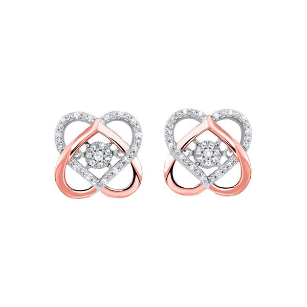 Gems One 10Kt White Pink Gold Diamond (1/10 Ctw) Earring