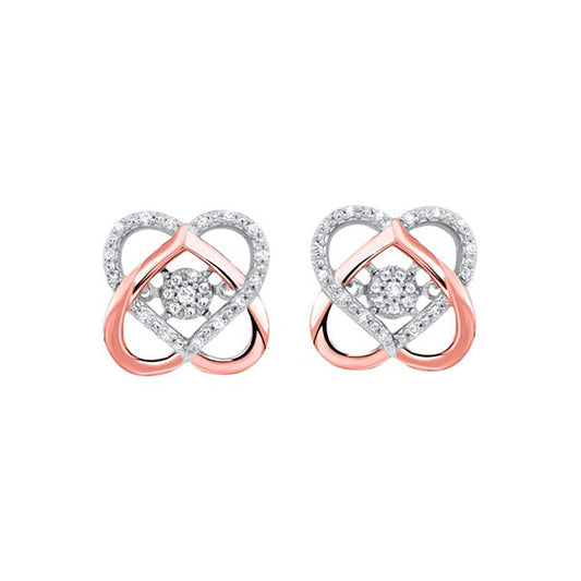Gems One 10Kt White Pink Gold Diamond (1/10 Ctw) Earring