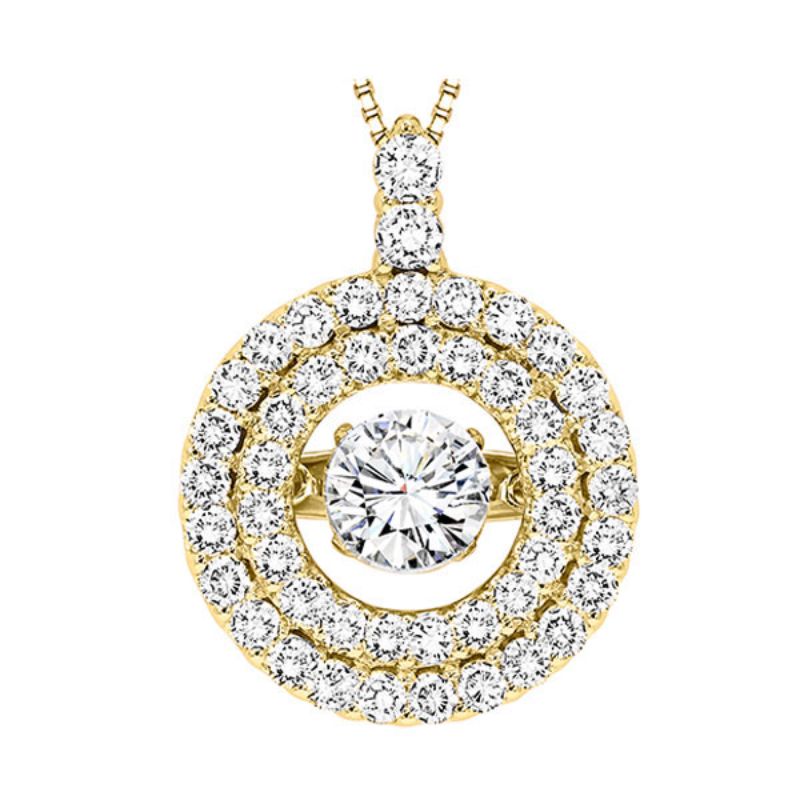 Gems One 14KT Yellow Gold & Diamond Rhythm Of Love Neckwear Pendant  - 1-3/4 ctw