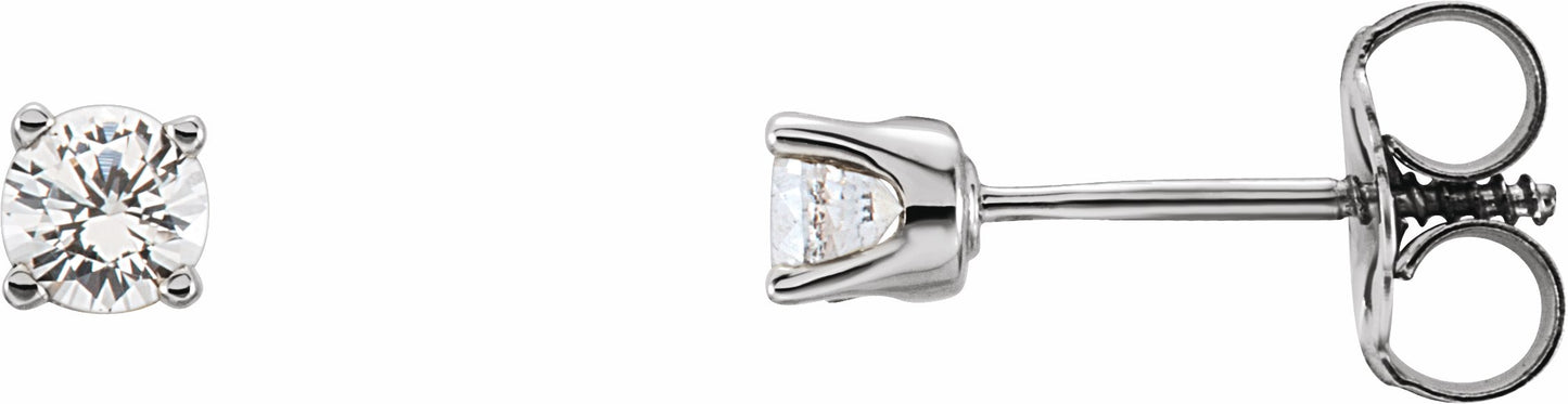 14K White 1/5 CTW Diamond Earrings