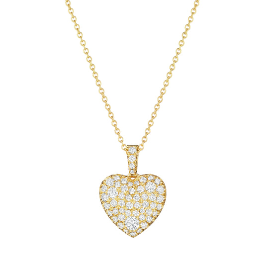Henri Daussi 18k Yellow Gold Diamond Pendant