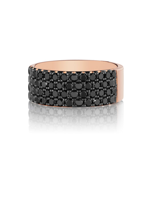 Henri Daussi 9mm Men's Wedding Band MB4 14k Gold Rose 2.75 Ctw.