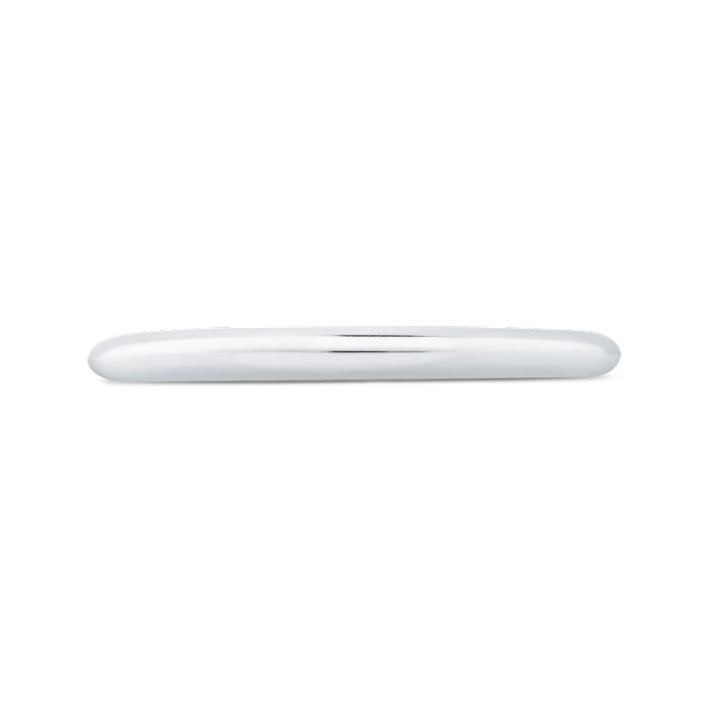 Shah Luxury 14K White Gold Plain Wedding Band