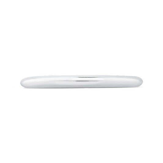 Shah Luxury 14K White Gold Plain Wedding Band