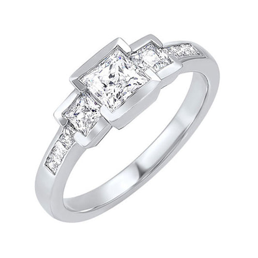 Gems One 14Kt White Gold Diamond (1/2Ctw) Ring