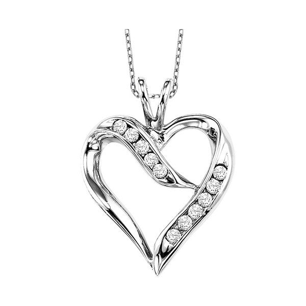 Gems One Silver Diamond (1/50 Ctw) Pendant
