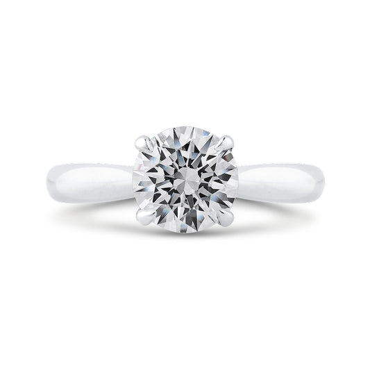 Shah Luxury 18K White Gold Diamond Engagement Ring (Semi-Mount)
