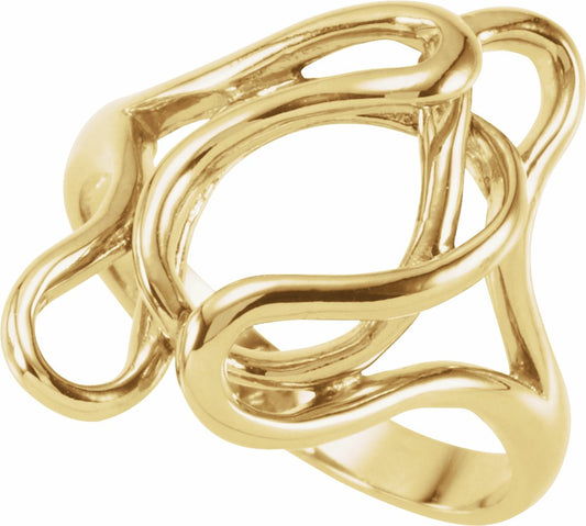 14K Yellow Freeform Remount Ring