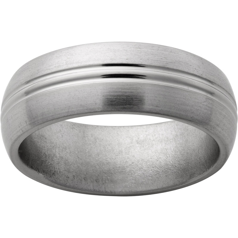 Titanium Domed Band with Satin Finish