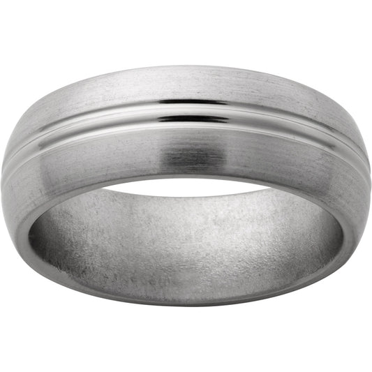 Titanium Domed Band with Satin Finish