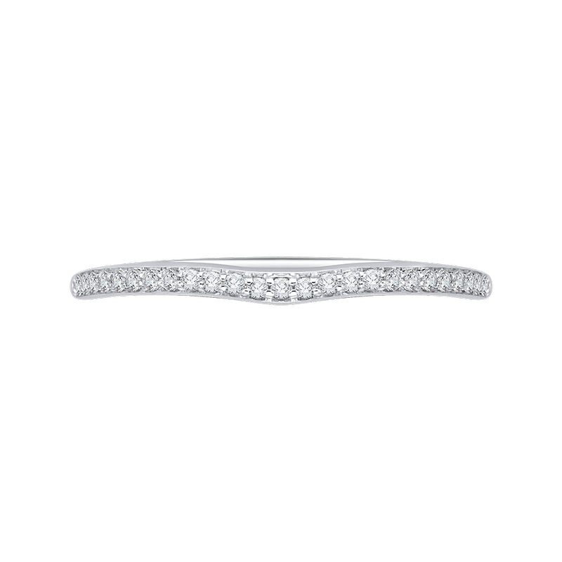 Shah Luxury Round Diamond Half-Eternity Wedding Band In 14K White Gold