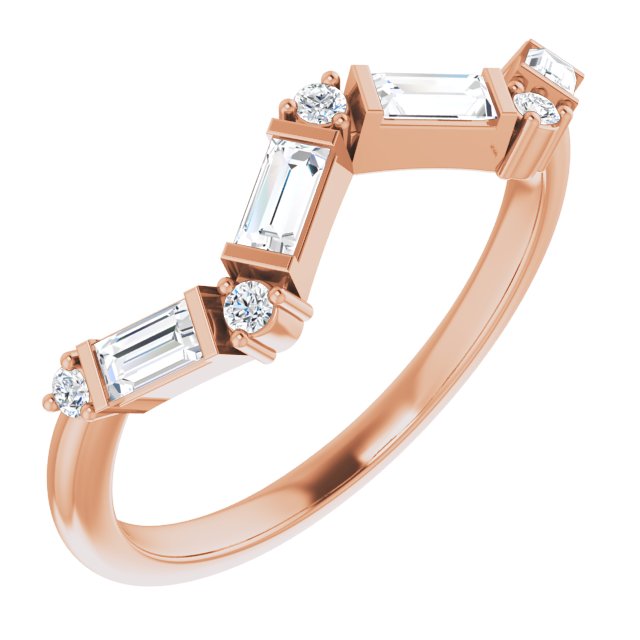 14K Rose 1/3 CTW Diamond Stackable Ring