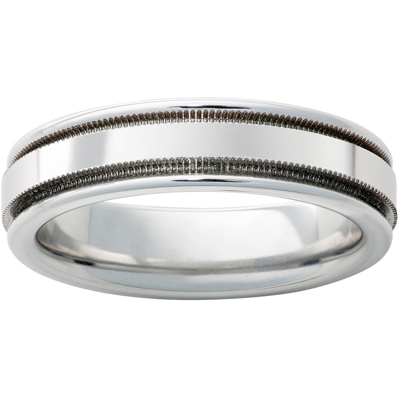 Serinium Rounded Edge Band with Milgrain Grooves