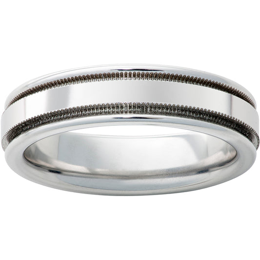 Serinium Rounded Edge Band with Milgrain Grooves