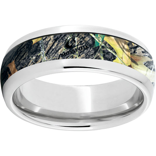 Serinium  Domed Band with Mossy Oak New Break-Up Inlay