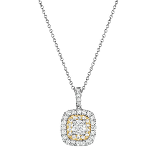 Henri Daussi 14k Yellow Gold Diamond Pendant