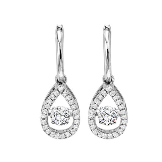 Gems One 14KT White Gold & Diamond Rhythm Of Love Fashion Earrings  - 3/4 ctw