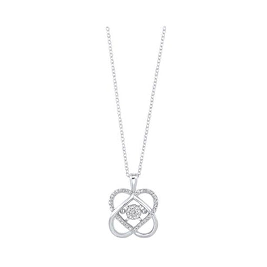 Gems One Silver Diamond (1/10 Ctw) Pendant