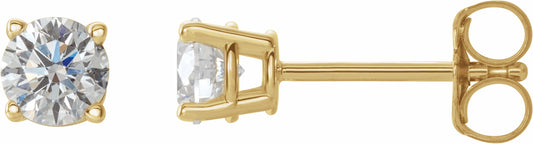 14K Yellow 1/2 CTW Diamond Earrings