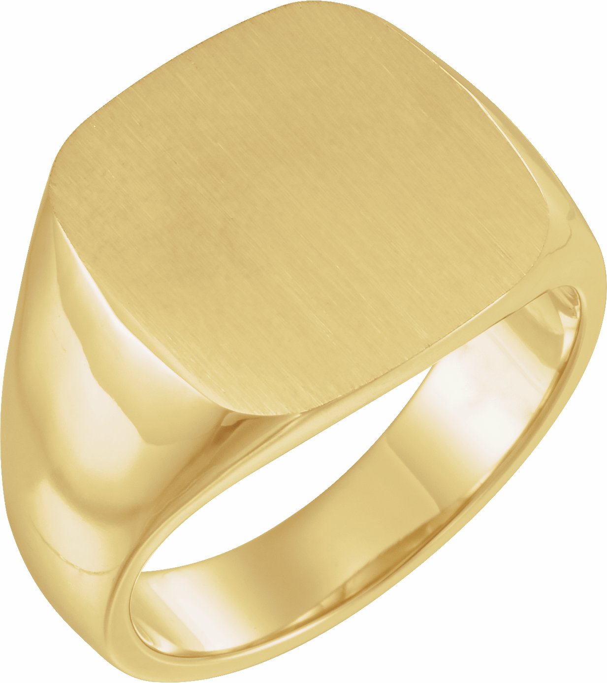 10K Yellow 16x16 mm Square Signet Ring