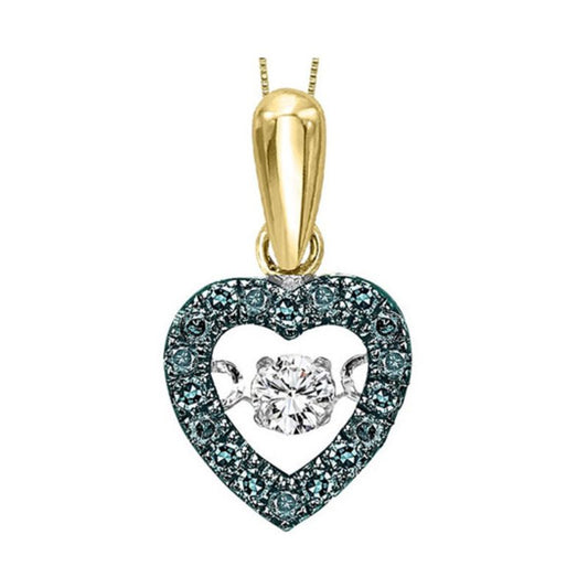 Gems One 10KT Yellow Gold & Diamond Rhythm Of Love Neckwear Pendant  - 1/5 ctw