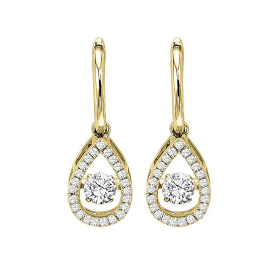 Gems One 14KT Yellow Gold & Diamond Rhythm Of Love Fashion Earrings  - 3/4 ctw