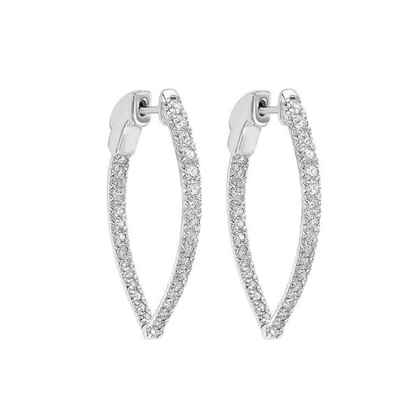Gems One 14Kt White Gold Diamond (1Ctw) Earring