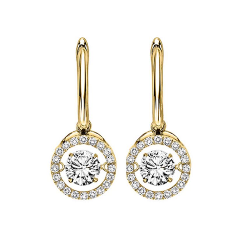 Gems One 14KT Yellow Gold & Diamond Rhythm Of Love Fashion Earrings  - 2-1/2 ctw
