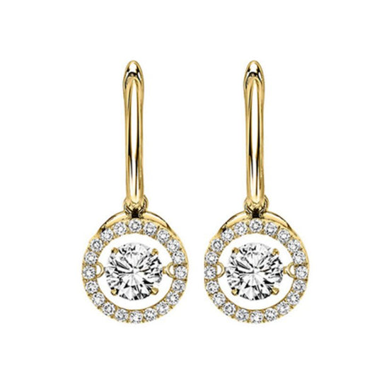 Gems One 14KT Yellow Gold & Diamond Rhythm Of Love Fashion Earrings  - 2-1/2 ctw