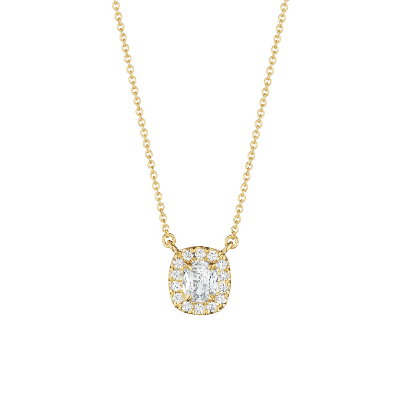 Henri Daussi 14k Yellow Gold Diamond Pendant