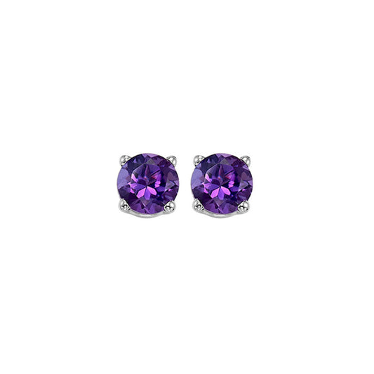 Gems One 14Kt White Gold Amethyst (1 Ctw) Earring