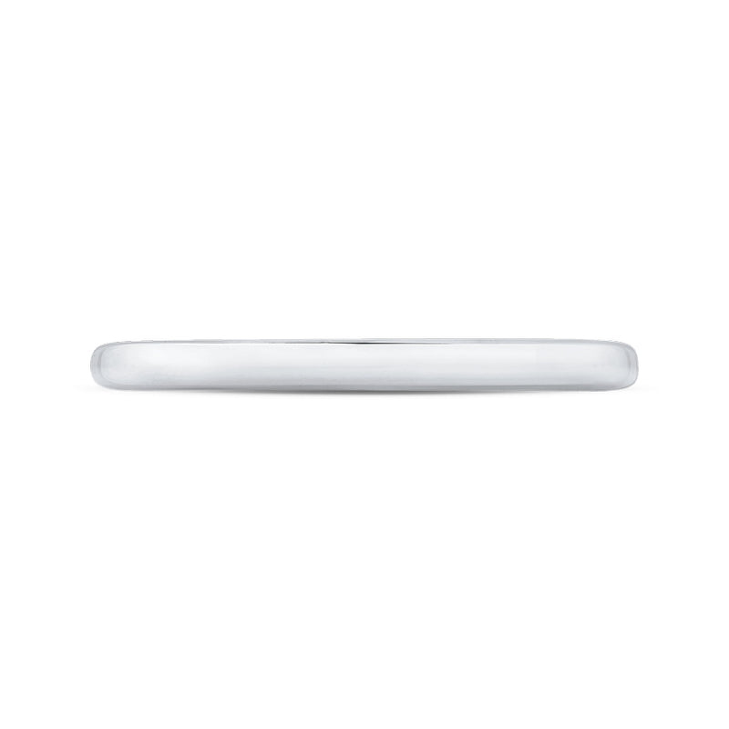 Shah Luxury 14K White Gold Plain Wedding Band