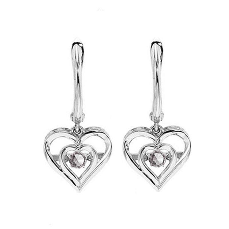 Gems One Silver (SLV 995) Rhythm Of Love Fashion Earrings