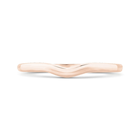 Shah Luxury 14K Rose Gold Plain Wedding Band