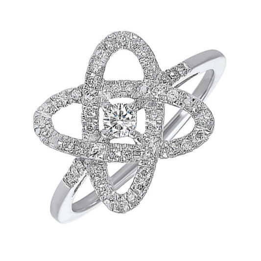 Gems One Silver Diamond (1/4Ctw) Ring
