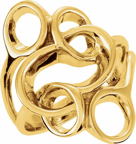 14K Yellow Freeform Ring