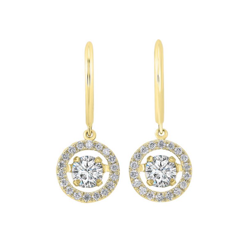 Gems One 14KT Yellow Gold & Diamond Rhythm Of Love Fashion Earrings  - 2 ctw