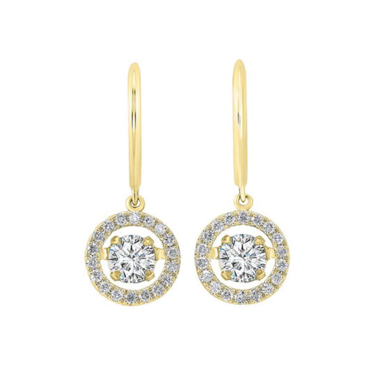 Gems One 14KT Yellow Gold & Diamond Rhythm Of Love Fashion Earrings  - 2 ctw