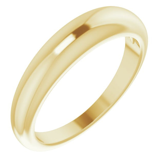 14K Yellow 4 mm Petite Dome Ring