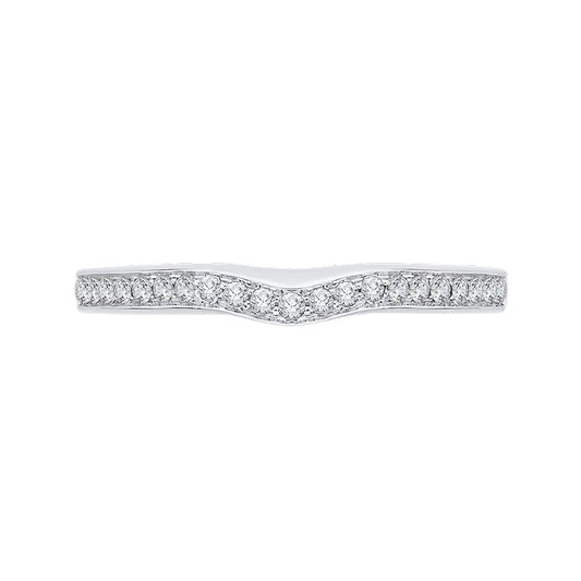 Shah Luxury 14K White Gold Half-Eternity Diamond Wedding Band