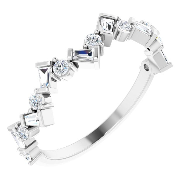 14K White 1/3 CTW Diamond Anniversary Band