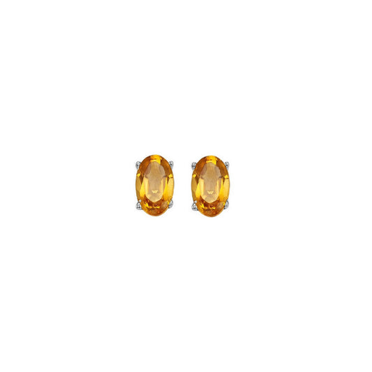 Gems One 14Kt White Gold Citrine (1/2 Ctw) Earring